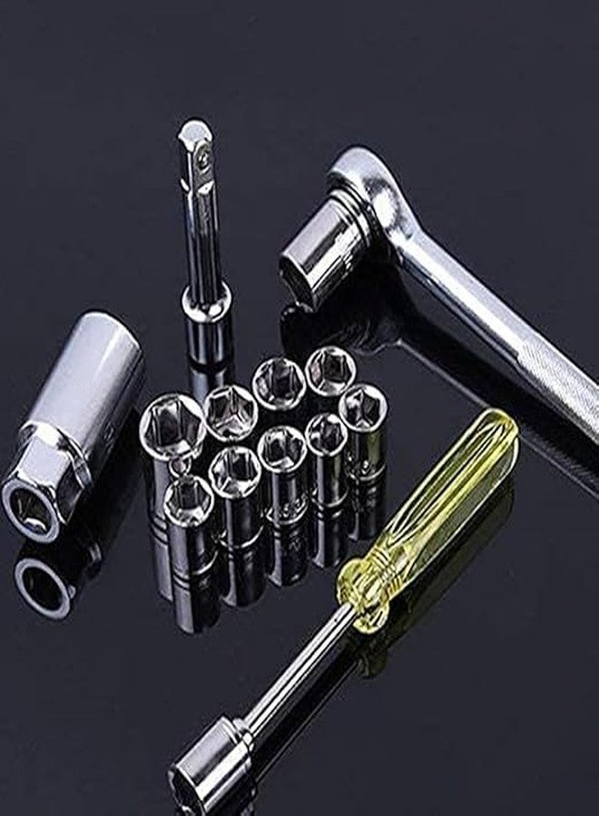 YUGANSHU 40 in 1 Screwdriver & Socket Tool Kit | Hex Wrench Ratchet Handle Set | Carbon Steel Repair Tools for Car Bike Motorcycle Household Maintenance Portable Toolbox - Image 5